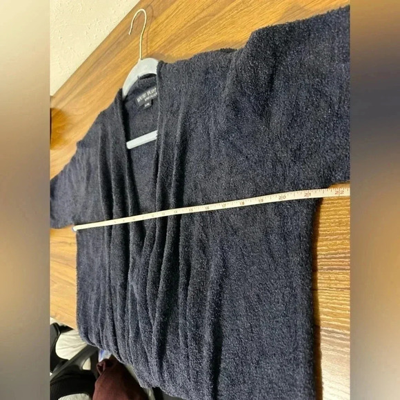 Barefoot Dreams Dark Navy Blue Bamboo Chic Lite Calypso Cardigan Wrap L/XL - Picture 8 of 9